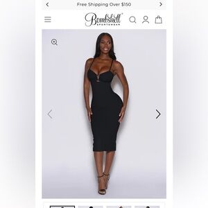 Elegant Black Midi Dress